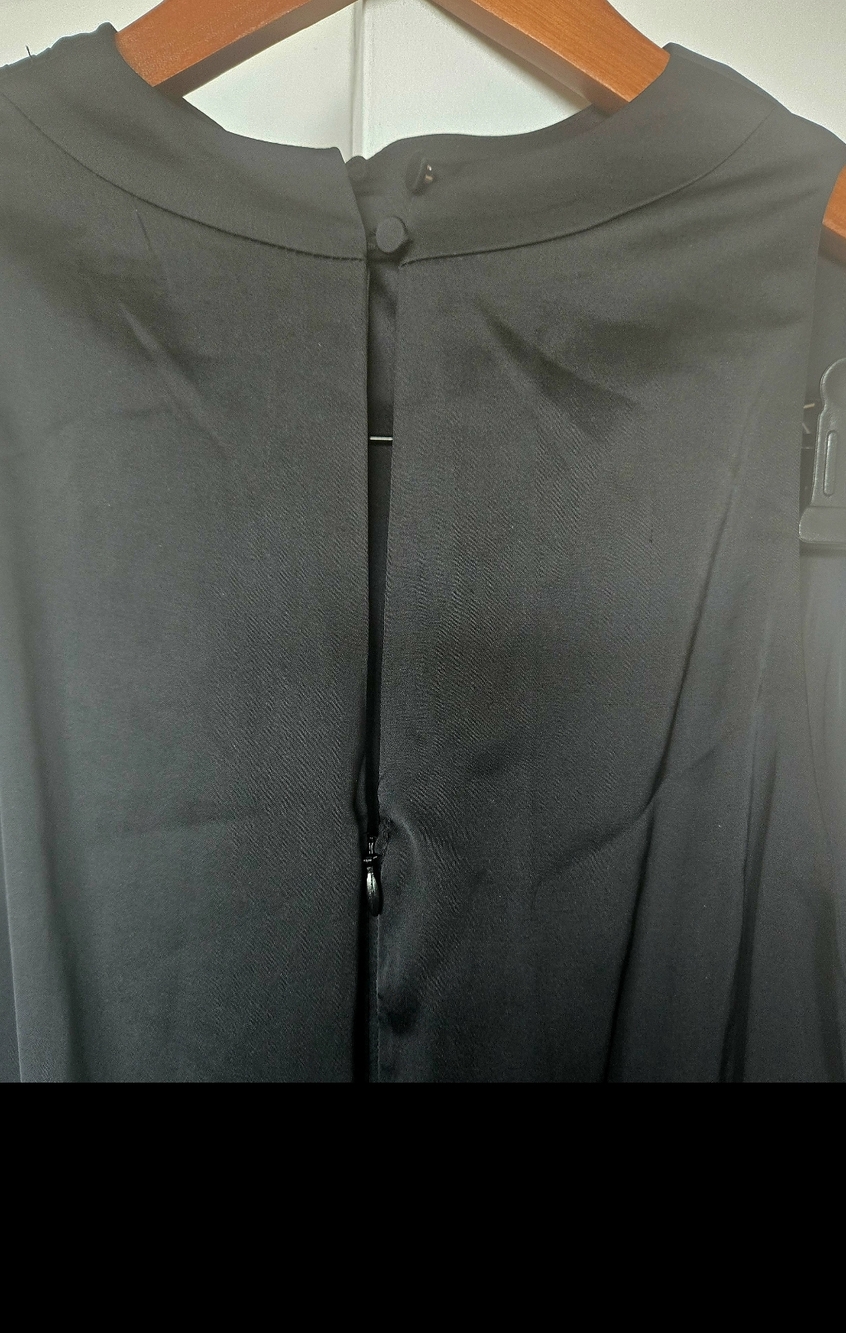 Abercrombie & Fitch Black Sleeveless Wide-Leg Jumpsuit Size L NWT - Picture 11 of 16